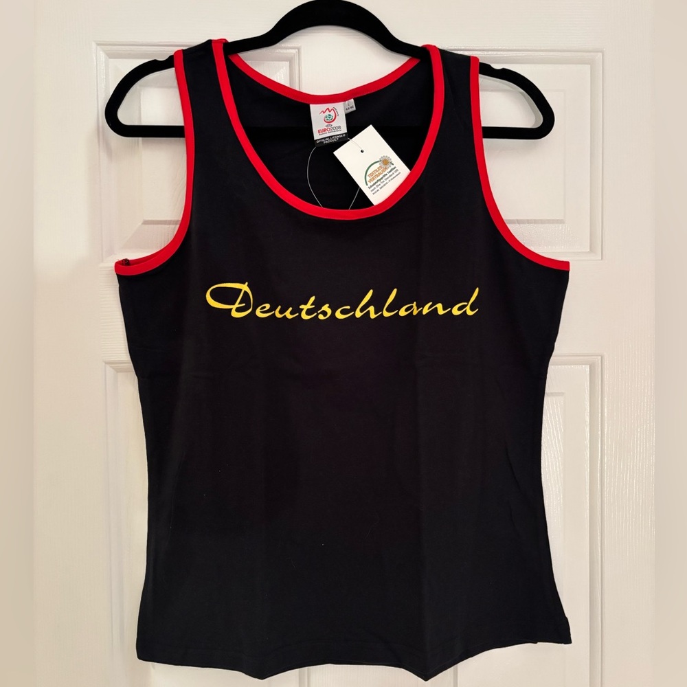 NWT UEFA Europe 2008 Deutschland (Germany) black tank - Large (44-46)